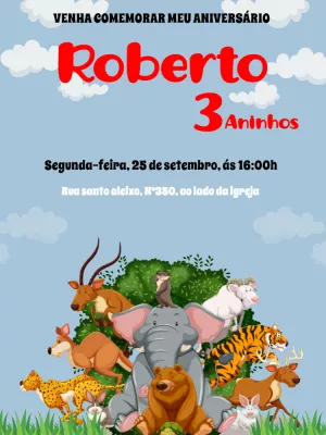 Safari Birthday Invitation – Static – Victor designer