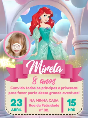 Invitación de cumpleaños Princesas – Estático – Pedro Henrique