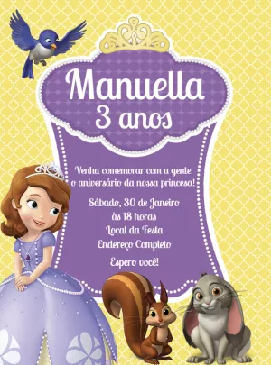 Invitación de cumpleaños Princesas – Estático – Decore Arte