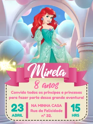 Invito di compleanno Principesse – Statico – Pedro Henrique