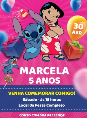 Stitch Birthday Invitation – Static – Renata Designer