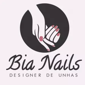 Logo Manicure Elegante com Ícone de Mão para Editar