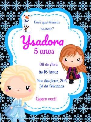 Frozen Birthday Invitation – Static – a.a