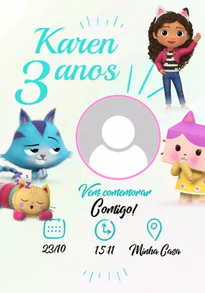 Invitación de cumpleaños La casa de muñecas de Gabby – Estático – Ruan Carlos