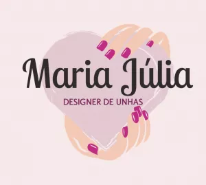 Logo Manicure com Mãos e Coração para Editar Online