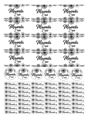 Kit de Etiquetas Escolares Florais para Editar e Imprimir