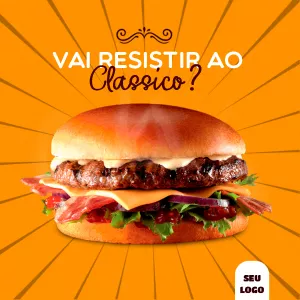 Post Editável para Hamburgueria: Divulgue seu Clássico