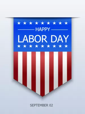 Editable Labor Day Post with US Flag Design to Customize Online