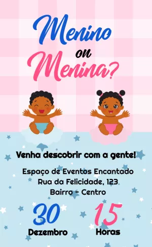 Gender Reveal Invitation – Static – Alllisson Rodrigo