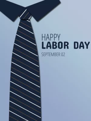 Editable Labor Day Post with Professional Tie to Edit Online