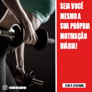 Post para Academia com Frase Motivacional para Editar Online