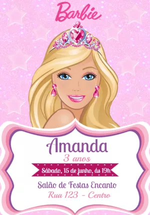 Invitación de cumpleaños Princesas – Estático – Convites e Artes Digitais