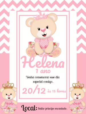 Invitación de cumpleaños Princesas – Estático – Gley Leobas