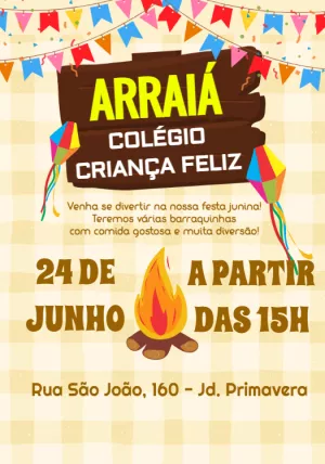 Invitación de Festa Junina – Estático – Palextra Design
