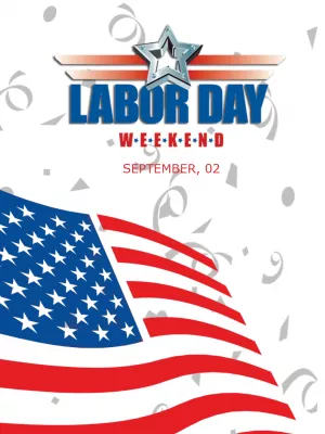 Editable Labor Day Weekend Post with Patriotic Design