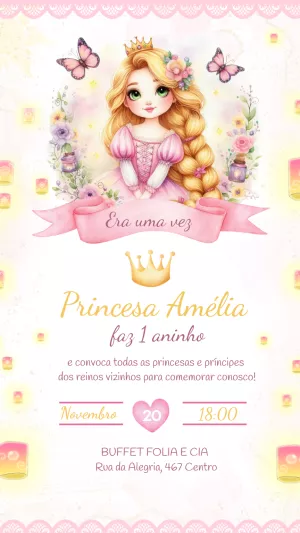 Invito di compleanno Principesse – Statico – Felicity Artes