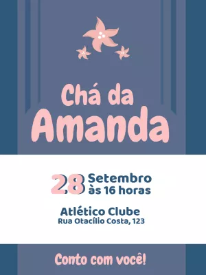 Convite Chá de Panela Fundo do Mar para Editar Online