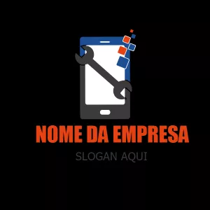 Logo Manutenção de Celular com Ferramenta para Editar Online