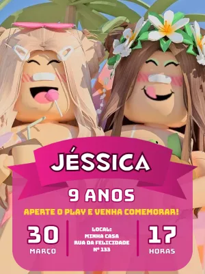 Invito di compleanno Roblox – Statico – Pedro Henrique