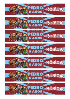 Rótulo de Garrafa Roblox para Editar e Imprimir