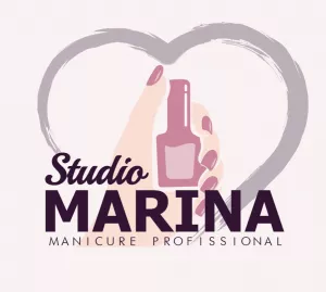 Logotipo Manicure Profissional com Coração para Editar Online
