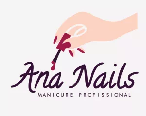 Logo Manicure Profissional Editável para Nail Designer