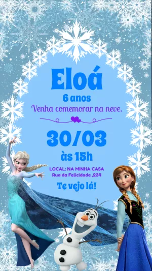 Frozen Birthday Invitation – Static – Pedro Henrique