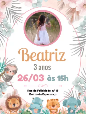 Safari Birthday Invitation – Static – Pedro Henrique