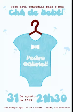 Invito baby shower – Statico – Wolf Designer