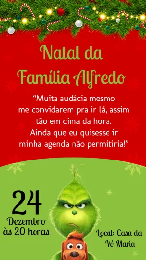 Convite de Natal do Grinch Divertido para Editar Online