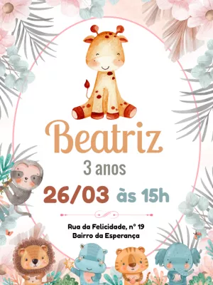 Safari Birthday Invitation – Static – Pedro Henrique