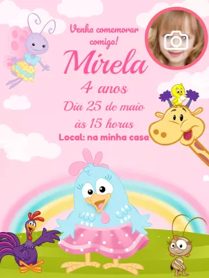 Galinha Pintadinha生日邀请函 – 静态 – Pedro Henrique