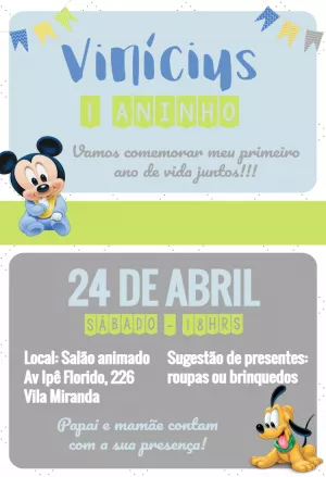 Mickey Mouse Birthday Invitation – Static – ig: @illustragio