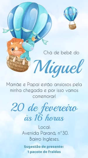 Invito baby shower – Statico – Gley Leobas