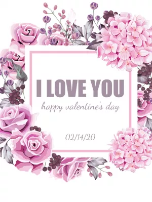 Valentine's Day Floral Post Template to Edit Online