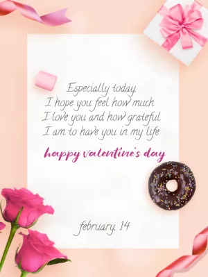Editable Valentine's Day Post with Romantic Message to Edit