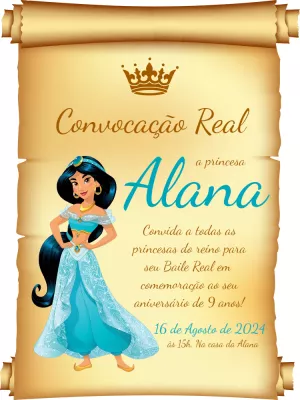 Invitación de cumpleaños Princesas – Estático – Querido Convite