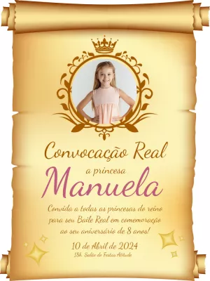 Invitación de cumpleaños Princesas – Estático – Querido Convite