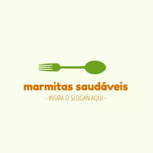 Logo para Marmitaria Saudável para Editar e Baixar