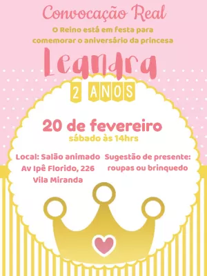 Invitación de cumpleaños Princesas – Estático – ig: @illustragio