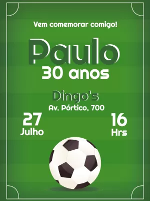 Soccer Birthday Invitation – Static – Wolf Designer