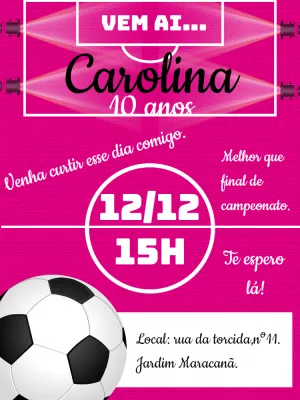 Soccer Birthday Invitation – Static – Gley Leobas