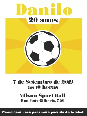 Soccer Birthday Invitation – Static – Wolf Designer