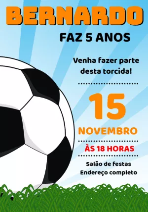 Soccer Birthday Invitation – Static – Montando a Sua Festa Oficial