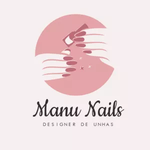 Logo Editável para Manicure e Designer de Unhas