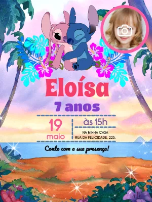 Invitación de cumpleaños Stitch – Estático – Pedro Henrique