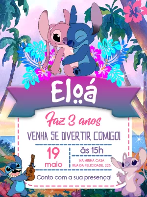 Stitch Birthday Invitation – Static – Pedro Henrique