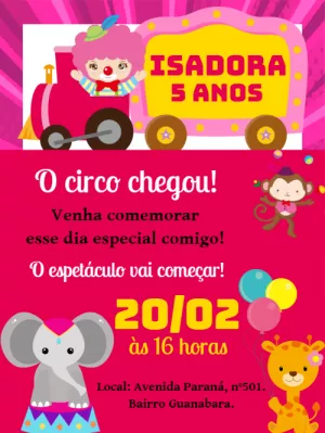 Animals Birthday Invitation – Static – Bella Liz Convites