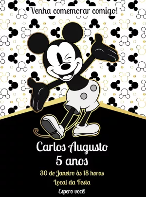 Mickey Mouse Birthday Invitation – Static – Decore Arte