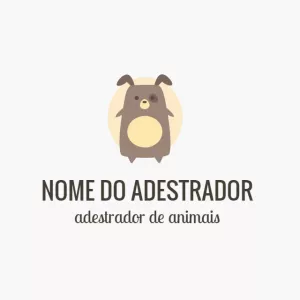 Logo Adestrador de Cães com Cachorro Fofo para Editar Online
